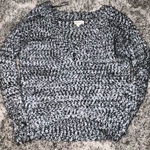 black and white sweater